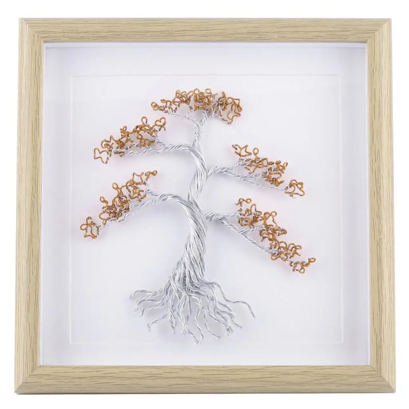 Green Wire Wrapped Tree Of Life With Frame Wall Art Home Decor