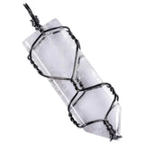 Copper Wire Wrapped Stone Point Pendant Necklace Reiki Healing Crystal