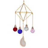 Geometric Agate Wind Chimes Glass Ball Home Decor
