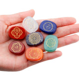 7 Chakra Healing Crystals Pocket Stones Set