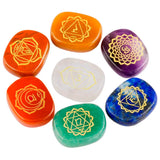 7 Chakra Healing Crystals Pocket Stones Set