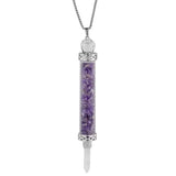 Crystal Hexagon Point Bottle Pendant Necklace