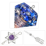 Hexagonal Prism Pendulum for Divination Faceted Stone Point Pendant