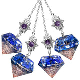 Hexagonal Prism Pendulum for Divination Faceted Stone Point Pendant