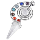 Hexagonal Chakra Crystal Pendant Necklace for Healing