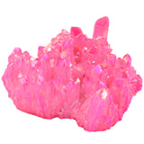 Hot Pink Titanium Coated Crystal Rock Quartz Cluster Geode Druzy Gem Stone