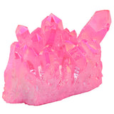 Hot Pink Titanium Coated Crystal Rock Quartz Cluster Geode Druzy Gem Stone