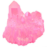 Hot Pink Titanium Coated Crystal Rock Quartz Cluster Geode Druzy Gem Stone