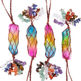 Irregular Electroplated Quartz Column Reiki Crystal Stone Gravel Pendant