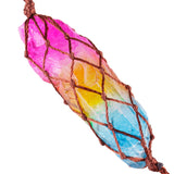 Irregular Electroplated Quartz Column Reiki Crystal Stone Gravel Pendant