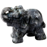Labradorite Elephant Animal Healing Chakra Specimen Figurine 2''