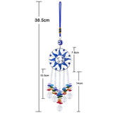 Glass Sun Moon Star Wind Chimes Hanging Ornaments Home Window Decor