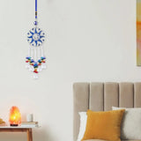Glass Sun Moon Star Wind Chimes Hanging Ornaments Home Window Decor