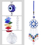 Glass Sun Moon Star Wind Chimes Hanging Ornaments Home Window Decor