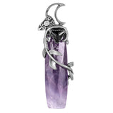 Leaf Amethyst Pendant Crystal Gem Stone Pendants Jewelry Making