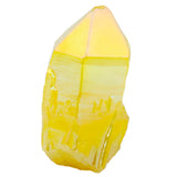 Lemon Yellow Titanium Coated Crystal Rock Quartz Cluster Geode Druzy Gem Stone
