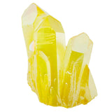 Lemon Yellow Titanium Coated Crystal Rock Quartz Cluster Geode Druzy Gem Stone