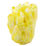 Lemon Yellow Titanium Coated Crystal Rock Quartz Cluster Geode Druzy Gem Stone
