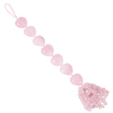 Rose Quartz Crystal Stone Wind Chimes Home Decor
