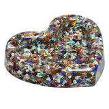 Heart Shape Amethyst Resin Ashtray Jewelry Tray Home Decor