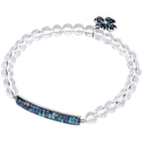 Four-Leaf Clover Pendant Bracelet Reiki Healing Crystal Stone Beads