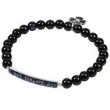 Four-Leaf Clover Pendant Bracelet Reiki Healing Crystal Stone Beads