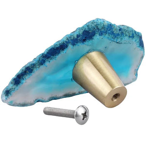 Multicolor Agate Slice Drawer Pulls Knobs - Home Decorative Hardware Handles