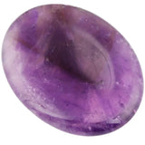 Natural Amethyst Concave Thumb Worry Stone Healing Crystal