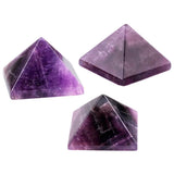 Natural Amethyst Crystal Pyramid Healing Reiki Figurine Decoration