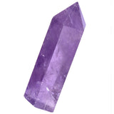 Natural Amethyst Hexagonal Point Wand 6 Faceted Crystal Stone