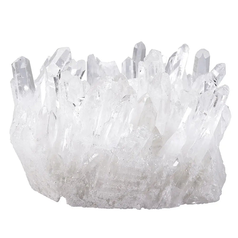 Clear Rock Crystal Quartz Cluster Healing Gem Druzy Geode Specimen Figurine