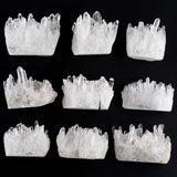 Clear Rock Crystal Quartz Cluster Healing Gem Druzy Geode Specimen Figurine