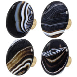 Crystal Knob Drawer Oval Stone Pull Handle for Dresser Wardrobe