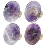 Crystal Knob Drawer Oval Stone Pull Handle for Dresser Wardrobe
