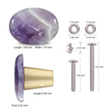 Crystal Knob Drawer Oval Stone Pull Handle for Dresser Wardrobe