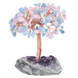 Crystal Money Tree with Amethyst Base Feng Shui Decoration