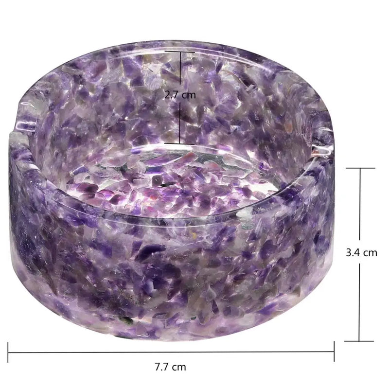 Natural Crystal Stone Resin Ashtray Home Party Bar Decoration Gravel Minerals