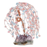 Natural Crystal Tree with Amethyst Cluster Base Bonsai Money Tree Figurine