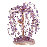 Natural Crystal Tree with Amethyst Cluster Base Bonsai Money Tree Figurine