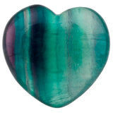 Natural Fluorite Puff Heart Healing Crystal Palm Stone
