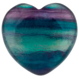 Natural Fluorite Puff Heart Healing Crystal Palm Stone