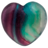 Natural Fluorite Puff Heart Healing Crystal Palm Stone