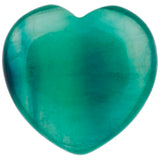 Natural Fluorite Puff Heart Healing Crystal Palm Stone