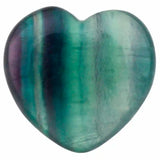 Natural Fluorite Puff Heart Healing Crystal Palm Stone