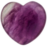 Natural Fluorite Puff Heart Healing Crystal Palm Stone