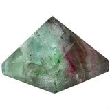 Fluorite Quartz Crystal Pyramid Healing Figurine Decoration