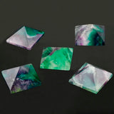 Fluorite Quartz Crystal Pyramid Healing Figurine Decoration