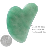 Green Aventurine Guasha Scraper for Face Neck Massage