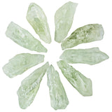 Natural Green Quartz Crystal Gemstone Irregularly Elongated Wand