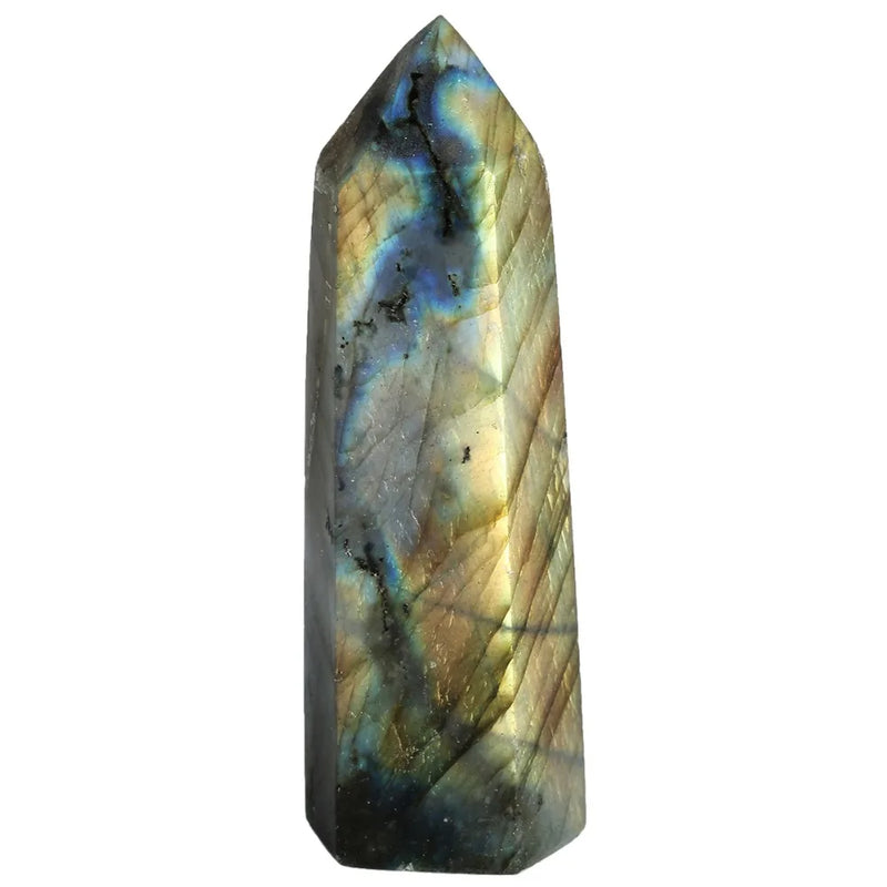 Labradorite Crystal Prism Wand Point Healing Reiki Stone
